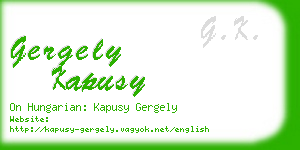 gergely kapusy business card